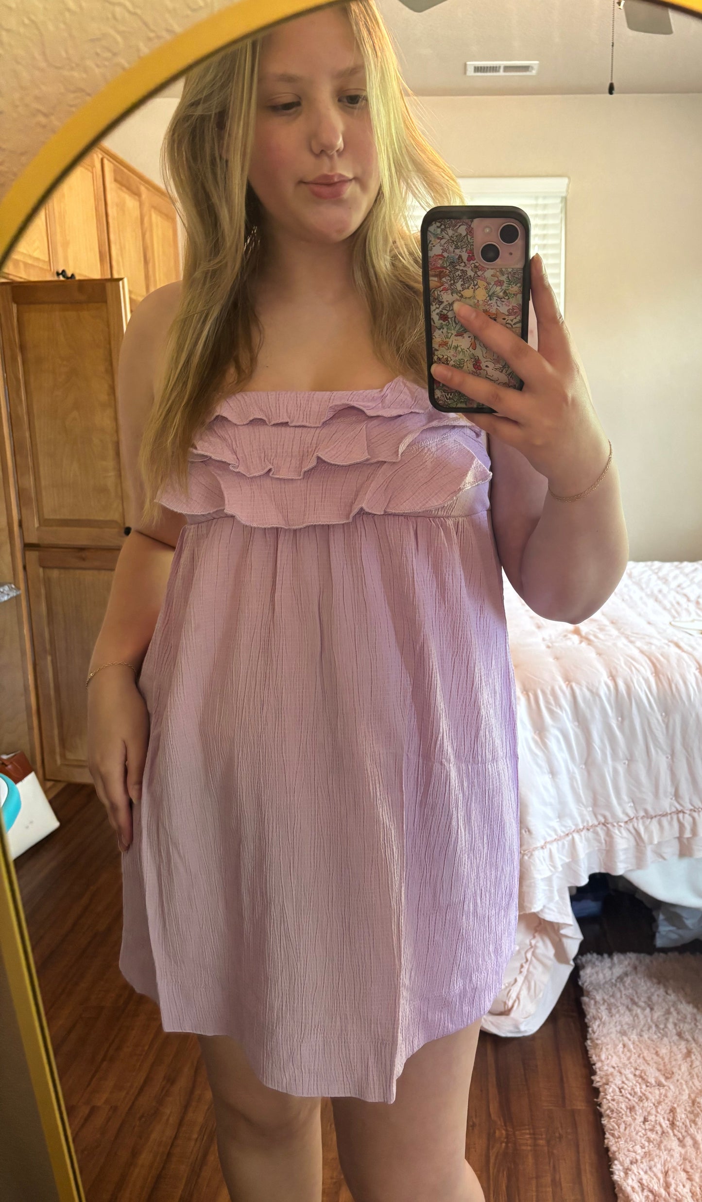 The Violet Ruffle Mini Dress